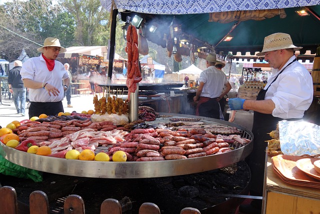 evento gastronómico con carne asada